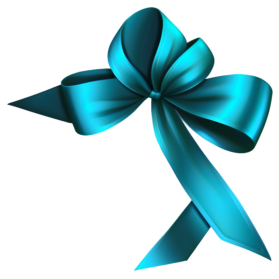 Satin Teal Ribbon Image Png 06282024 PNG image