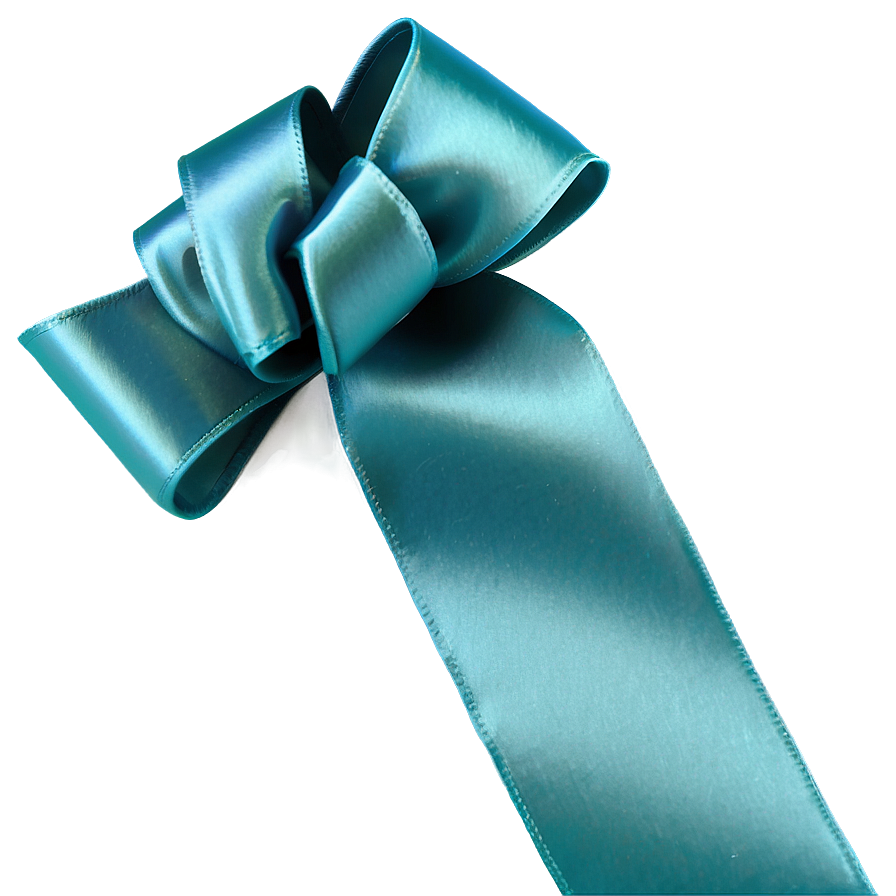 Satin Teal Ribbon Image Png 06282024 PNG image