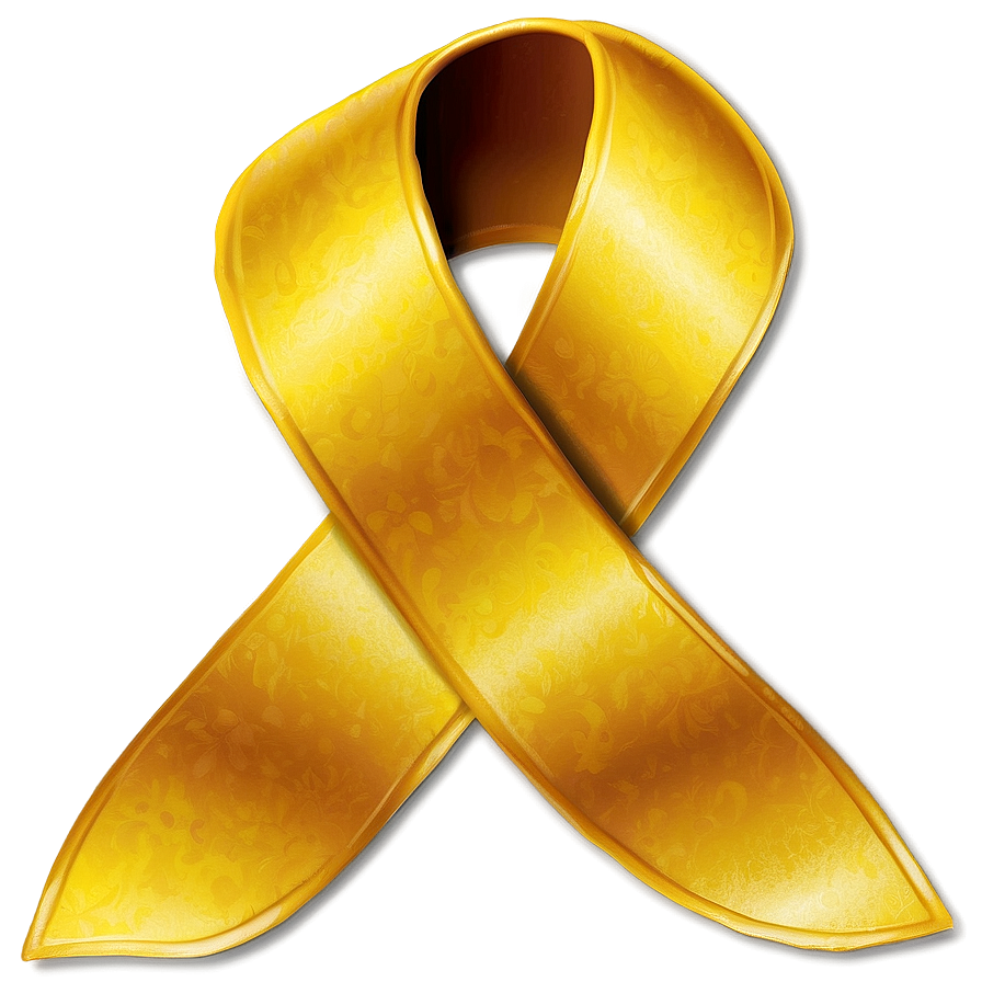 Satin Yellow Ribbon Graphic Png 06262024 PNG image