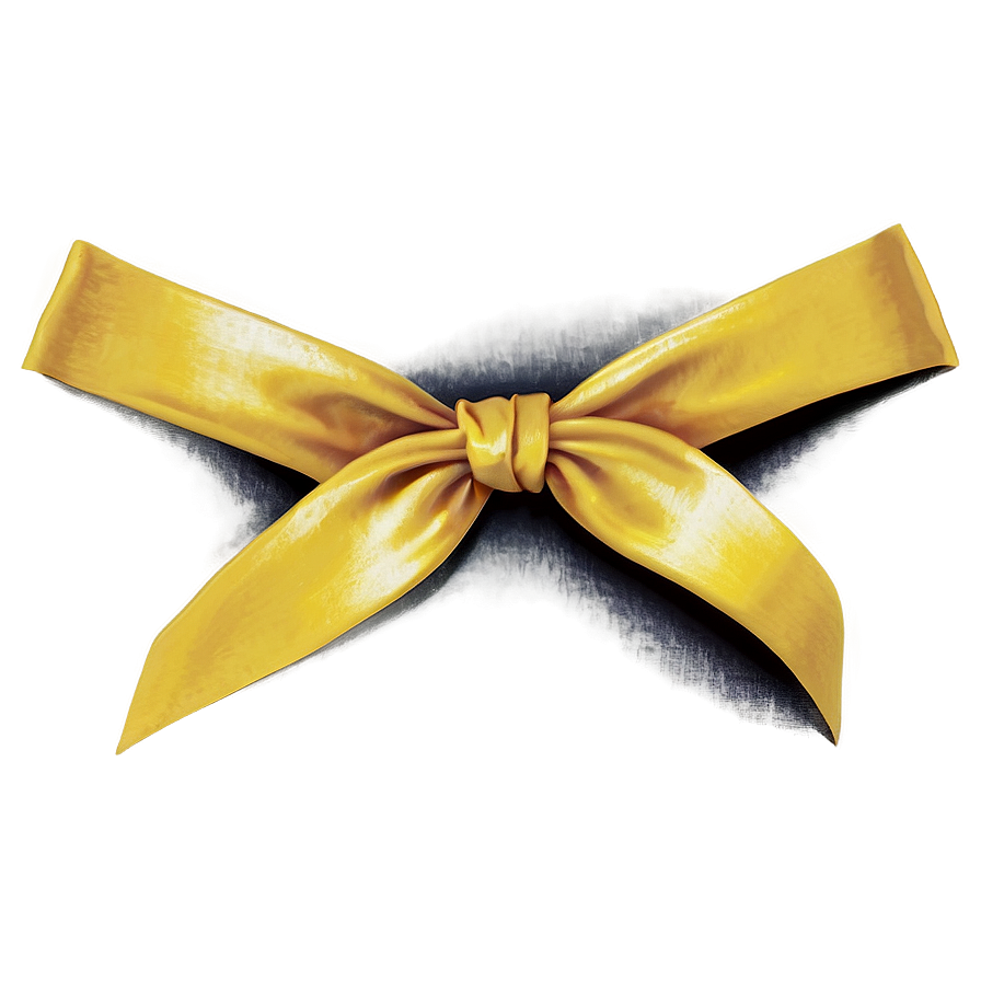 Satin Yellow Ribbon Graphic Png Irs67 PNG image