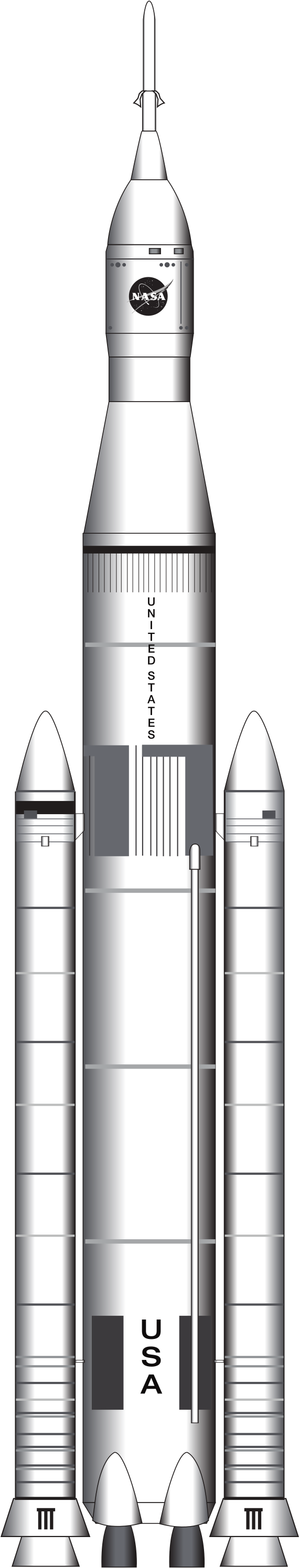 Saturn V Apollo Rocket Illustration PNG image