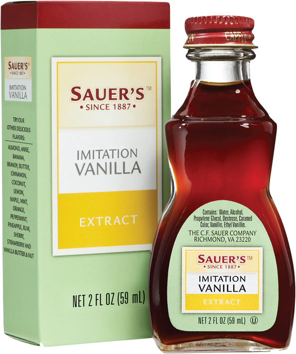 Sauers Imitation Vanilla Extract Bottleand Box PNG image