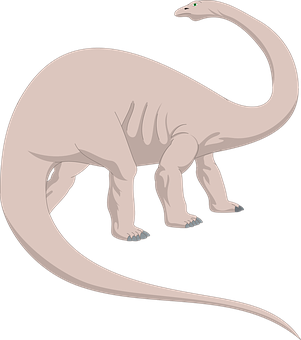 Sauropod Dinosaur Illustration PNG image