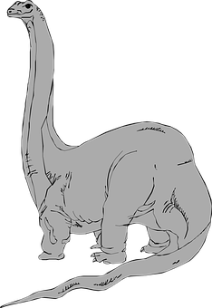 Sauropod Dinosaur Silhouette PNG image