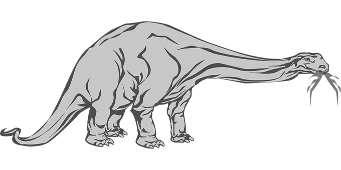 Sauropod Silhouette Art PNG image