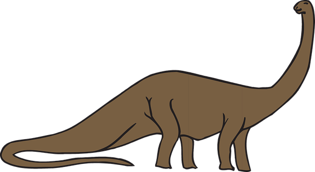 Sauropod Silhouetteon Black Background PNG image