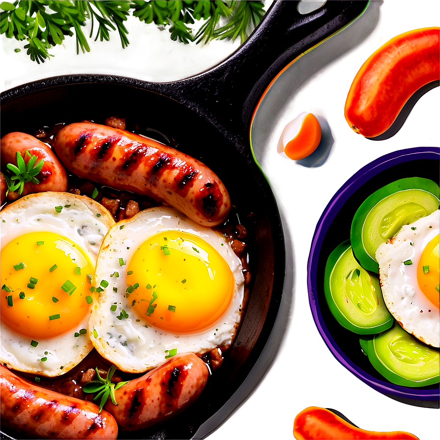 Sausage And Eggs Skillet Png 05212024 PNG image