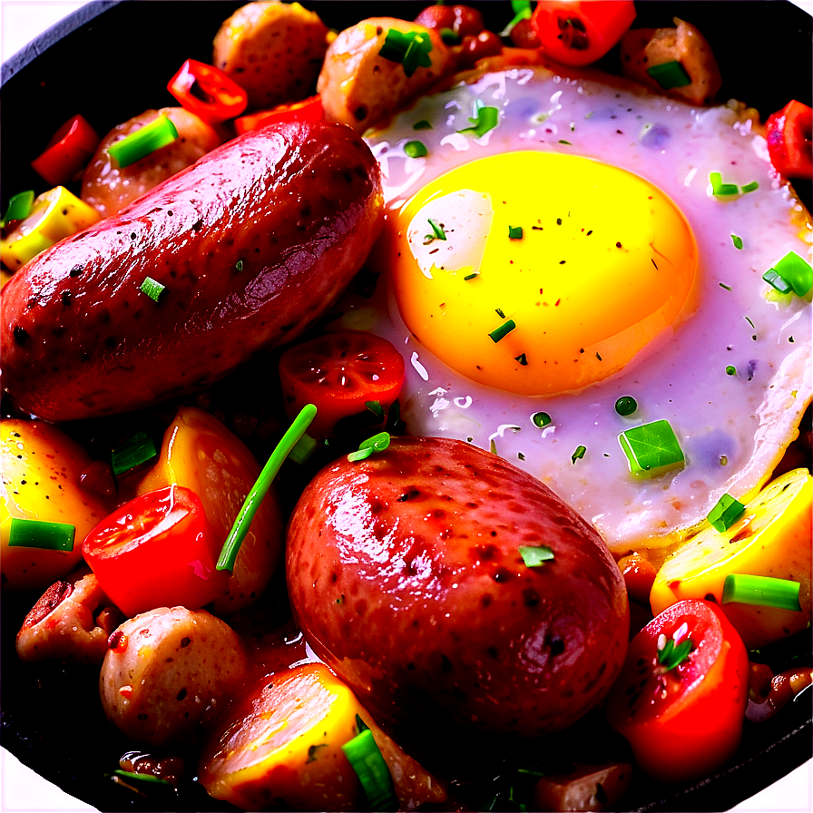 Sausage And Eggs Skillet Png 05212024 PNG image