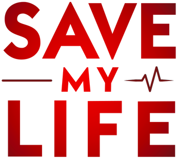Save My Life Red Text E K G Line PNG image