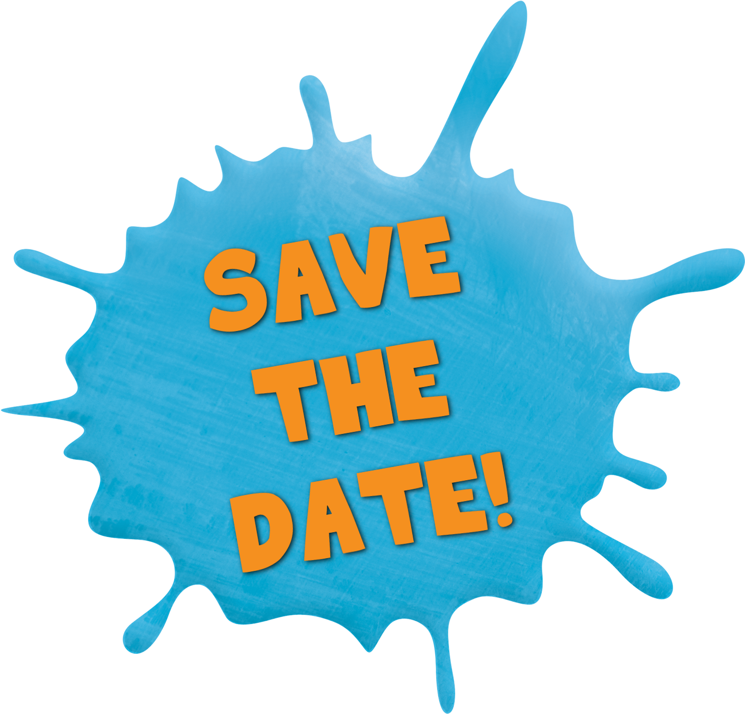 Save The Date Announcement Splash PNG image