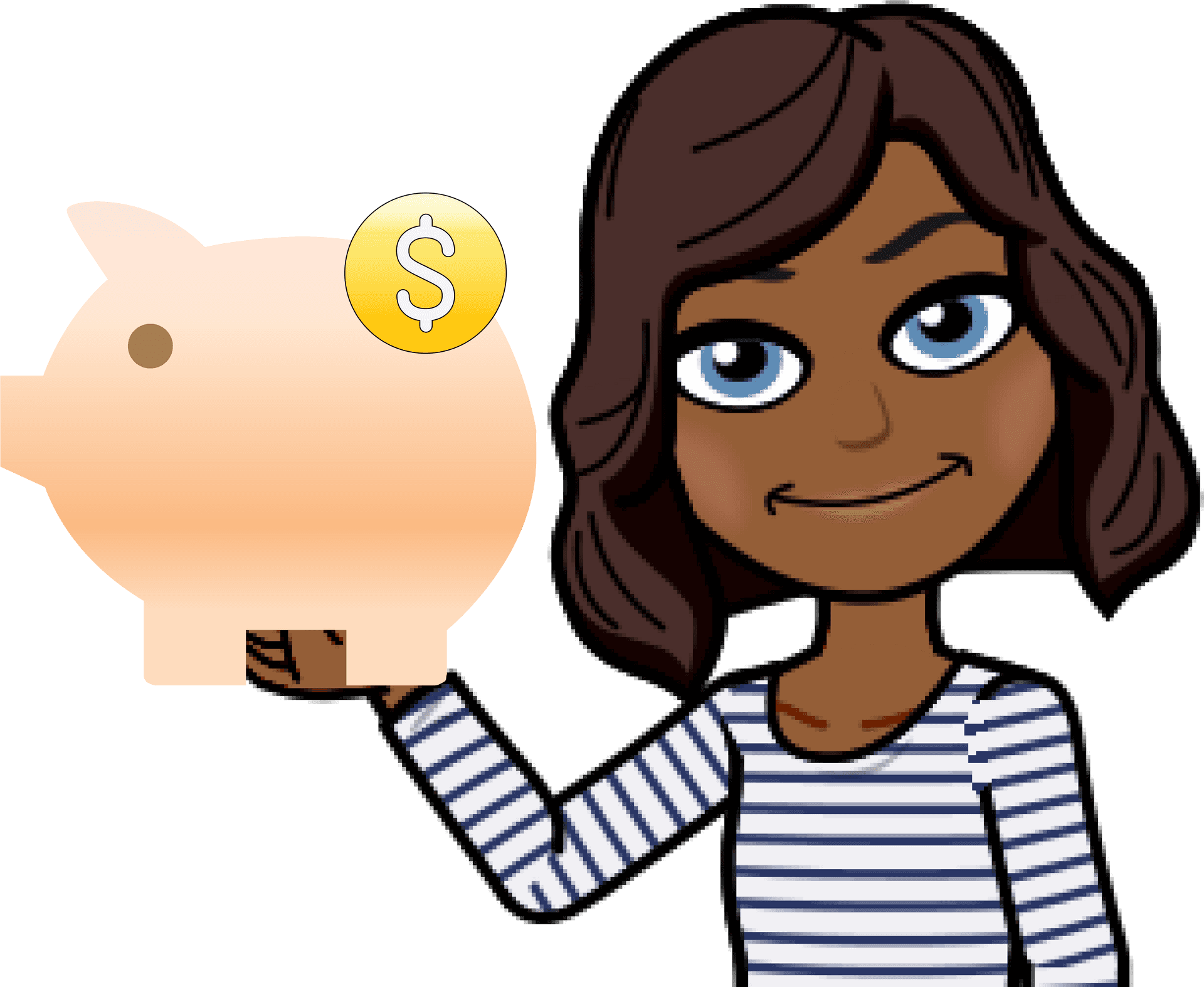 Saving Money Concept Cartoon PNG image