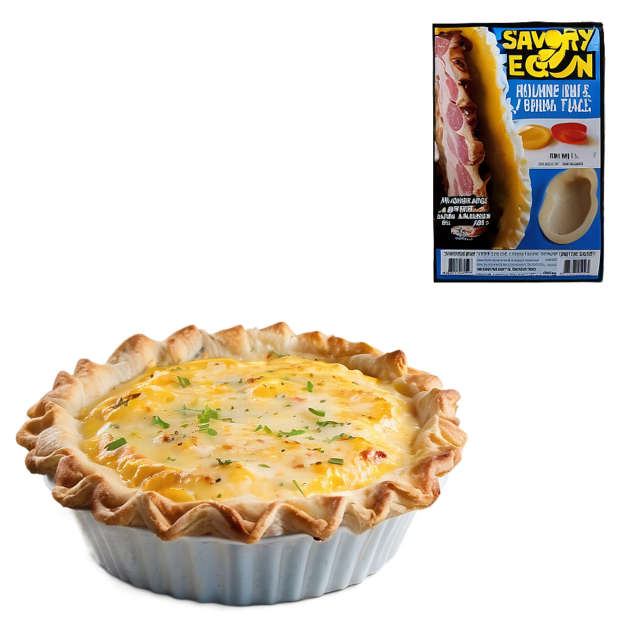 Savory Bacon And Egg Pie Png Kqq65 PNG image