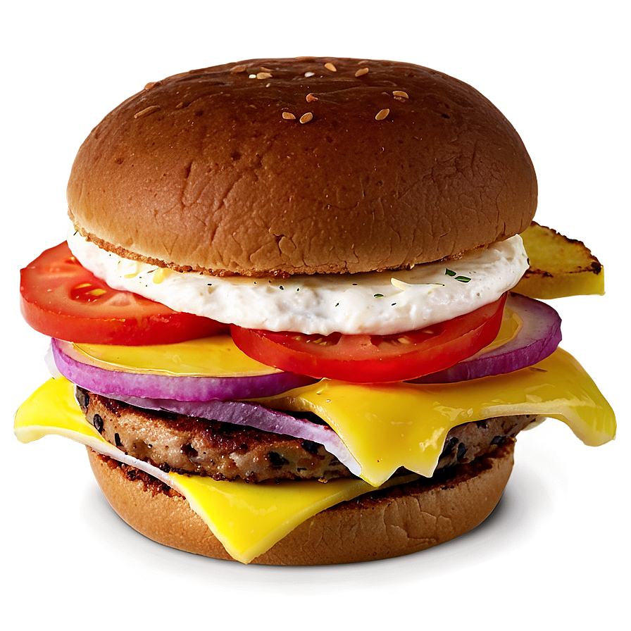 Savory Breakfast Burger Treat Png 72 PNG image