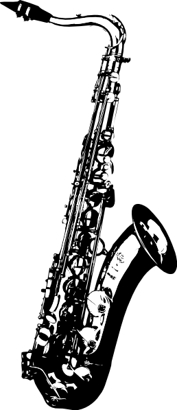 Saxophone Silhouette Art PNG image