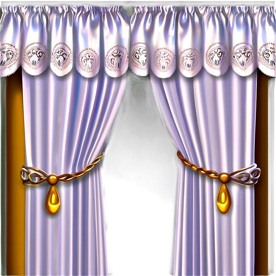 Scalloped White Curtains Png 3 PNG image