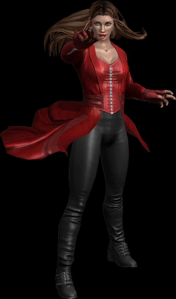 Scarlet Witch3 D Model Pose PNG image