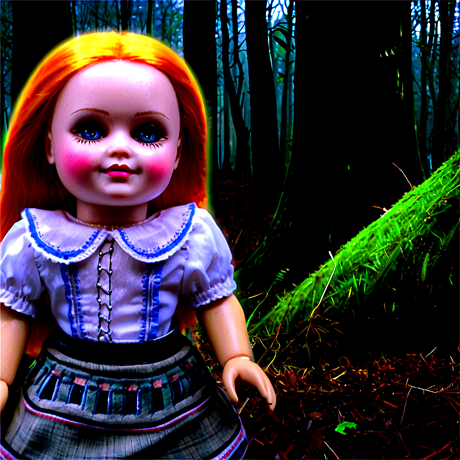 Scary Doll In Forest Png 06252024 PNG image