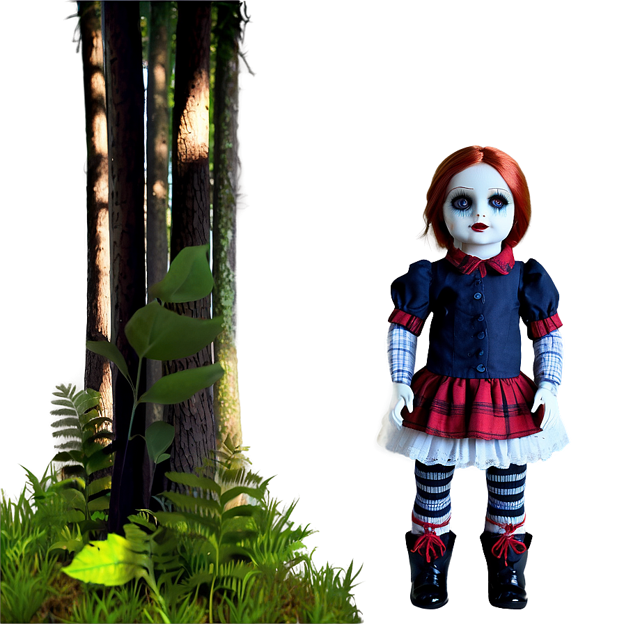 Scary Doll In Forest Png 13 PNG image