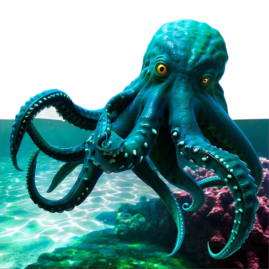 Scary Kraken Underwater Png 30 PNG image