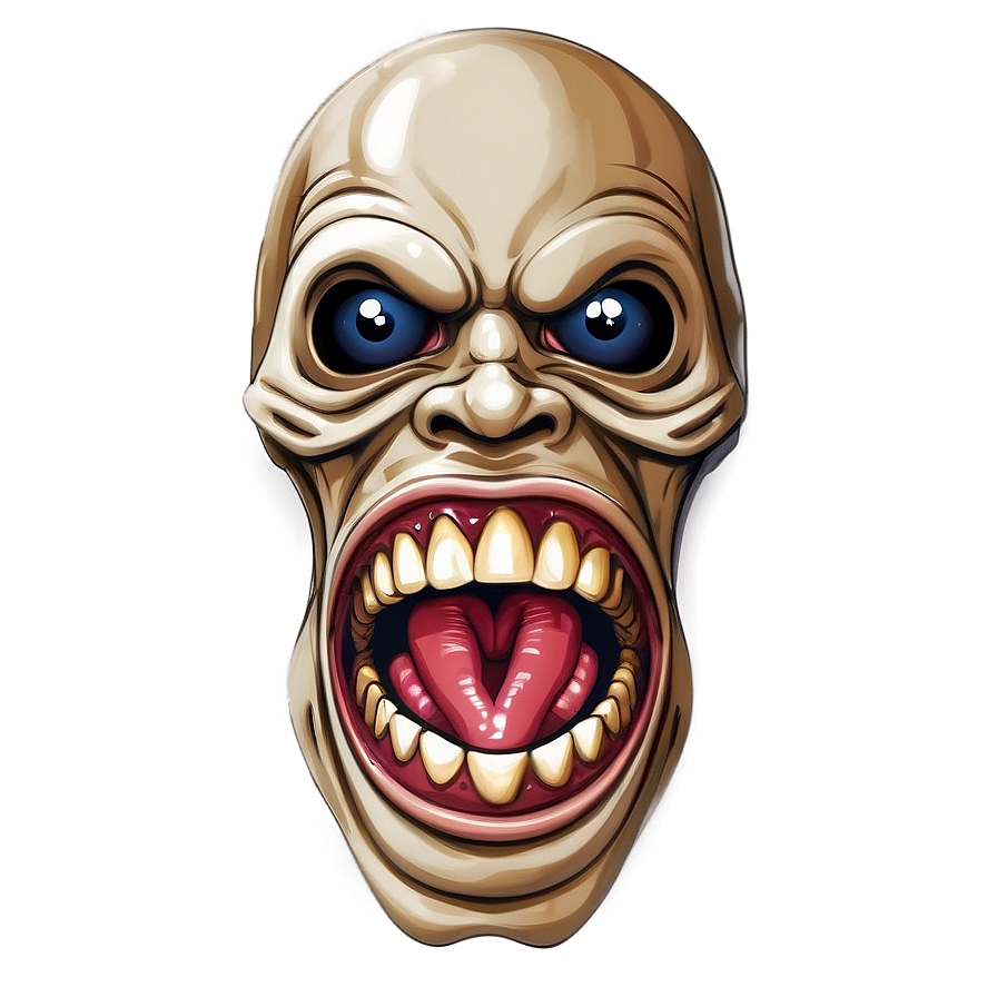 Scary Mouth Design Png 06212024 PNG image