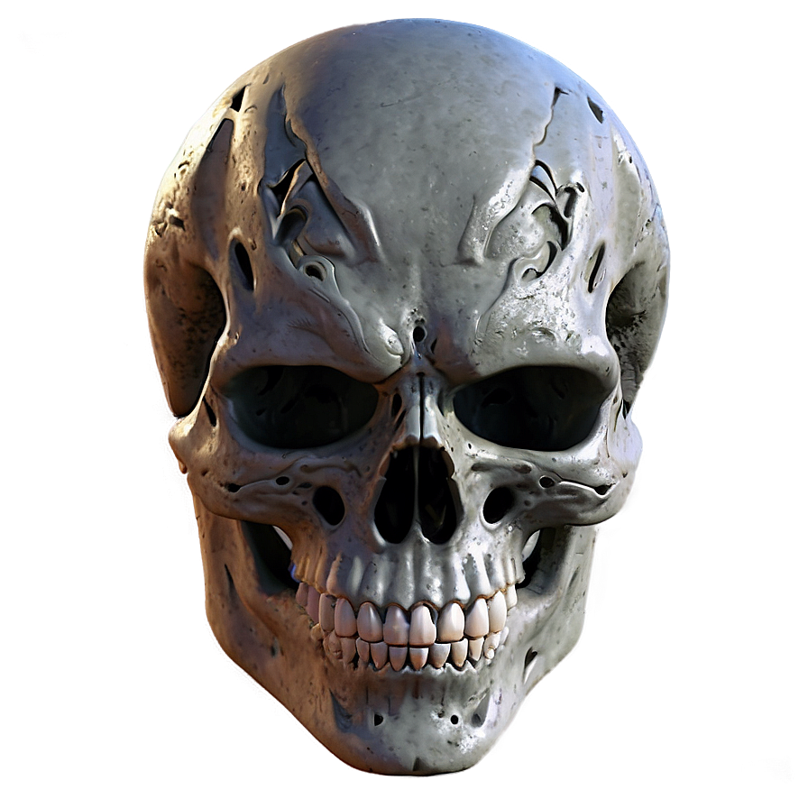 Scary Skull Face Portrait Png 06272024 PNG image