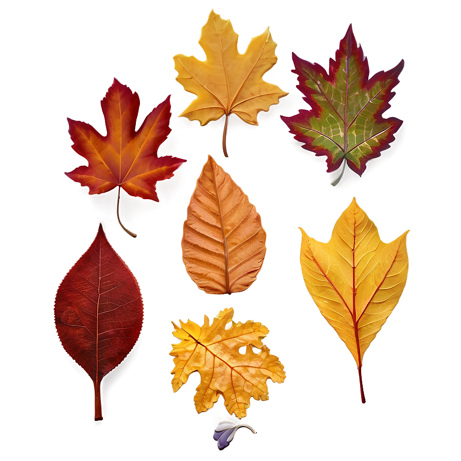 Scattered Fall Leaves Png Llr PNG image