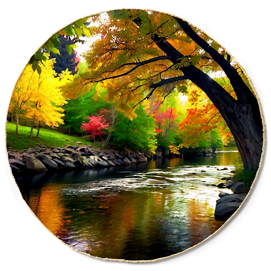 Scenic Fall River Walk Png 17 PNG image