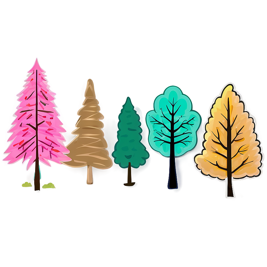 Scenic Tree Line Art Png Bxg44 PNG image