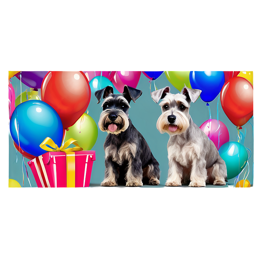 Schnauzer Birthday Party Png Tas PNG image