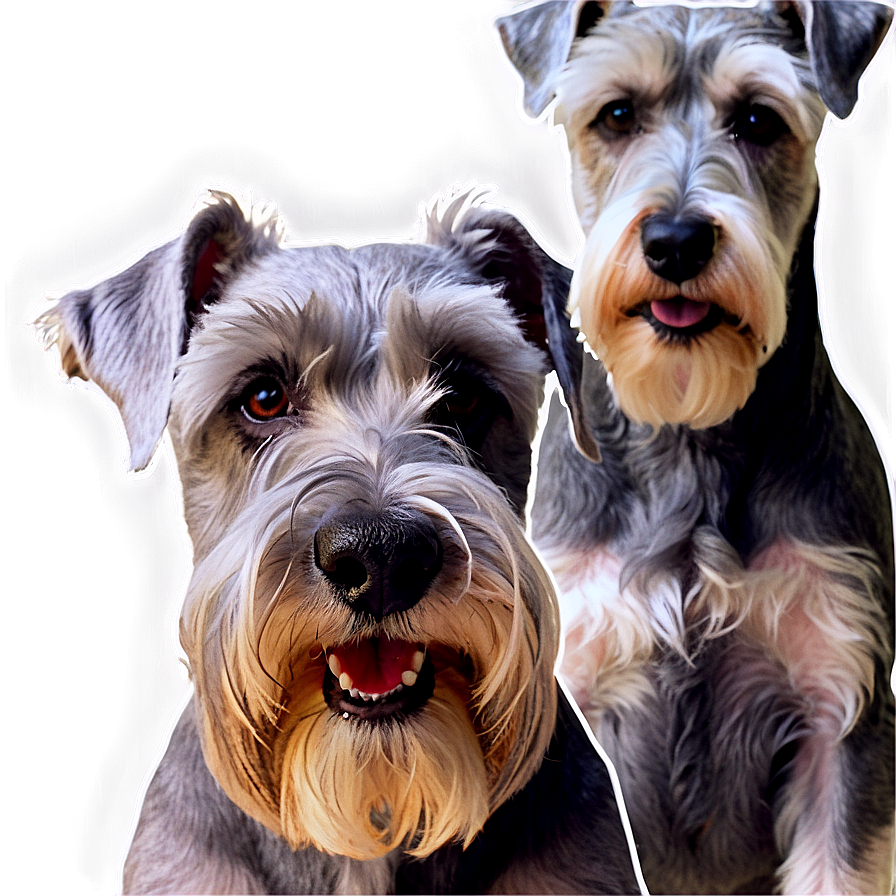 Schnauzer Family Portrait Png Grn PNG image