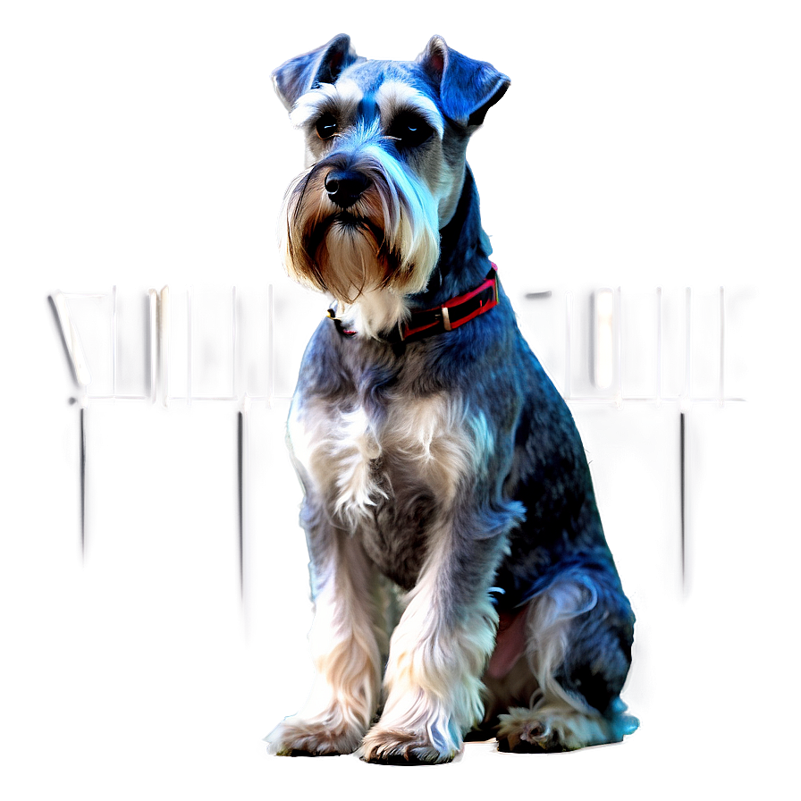 Schnauzer Sitting Pose Png 06262024 PNG image