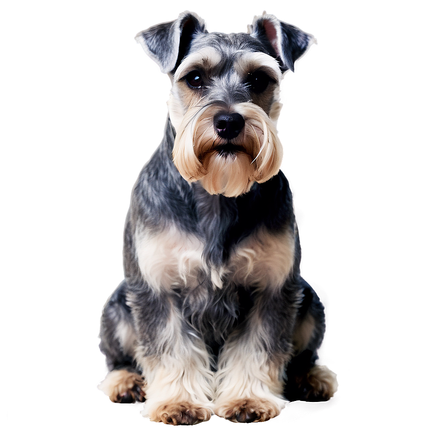 Schnauzer Sitting Pose Png 69 PNG image