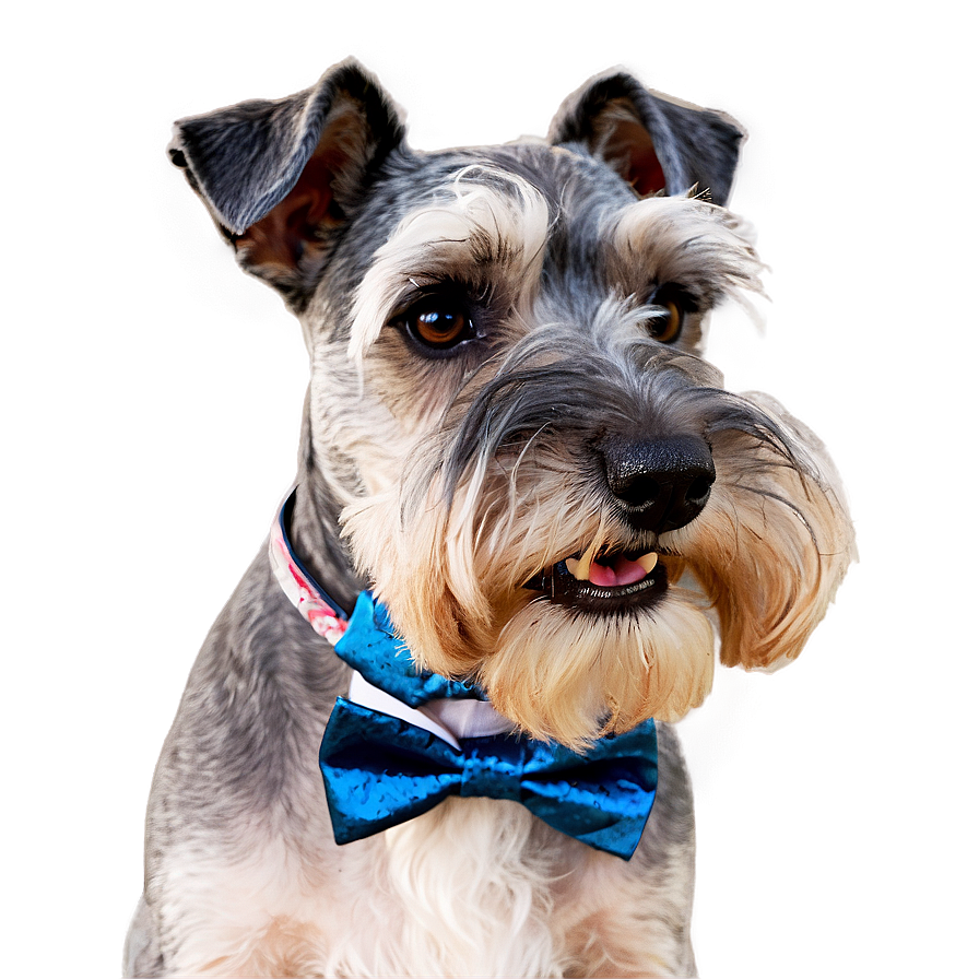 Schnauzer With Bowtie Png 6 PNG image