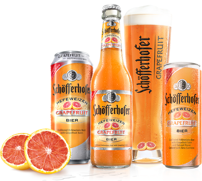 Schofferhofer Grapefruit Beer Selection PNG image