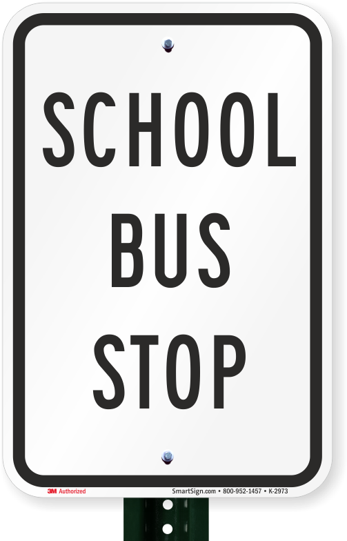 School Bus Stop Sign Image PNG image