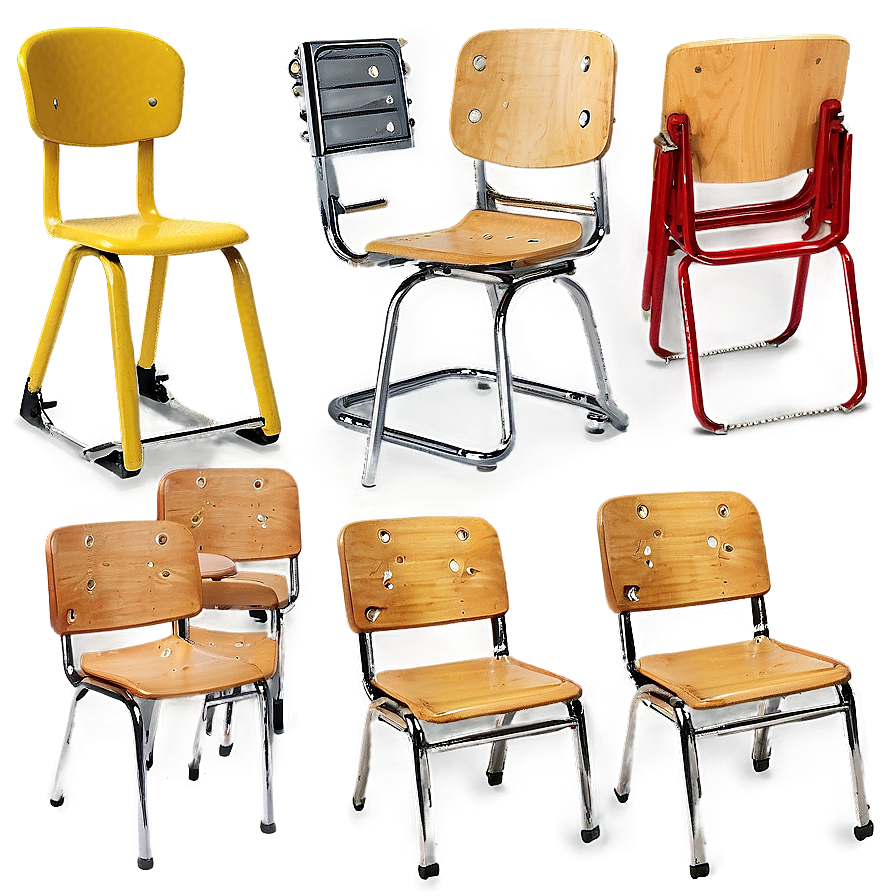 School Chair Bundle Png 06212024 PNG image