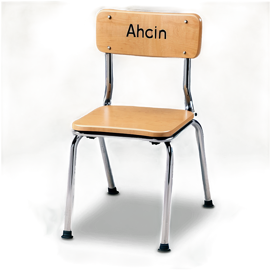 School Chair With Name Png Pyq PNG image