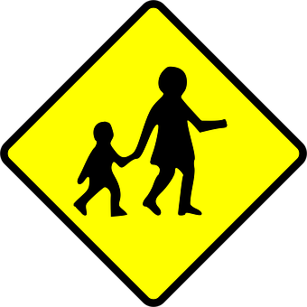 School Crossing Sign PNG image