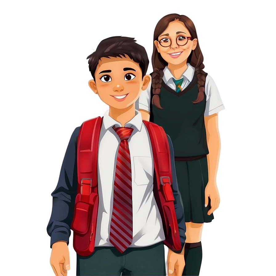 School Life Cartoon Character Png 06122024 PNG image