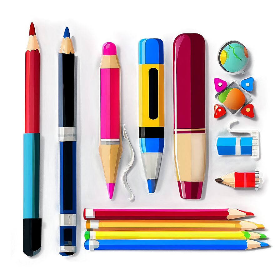 School Supplies Vector Png Yqf15 PNG image