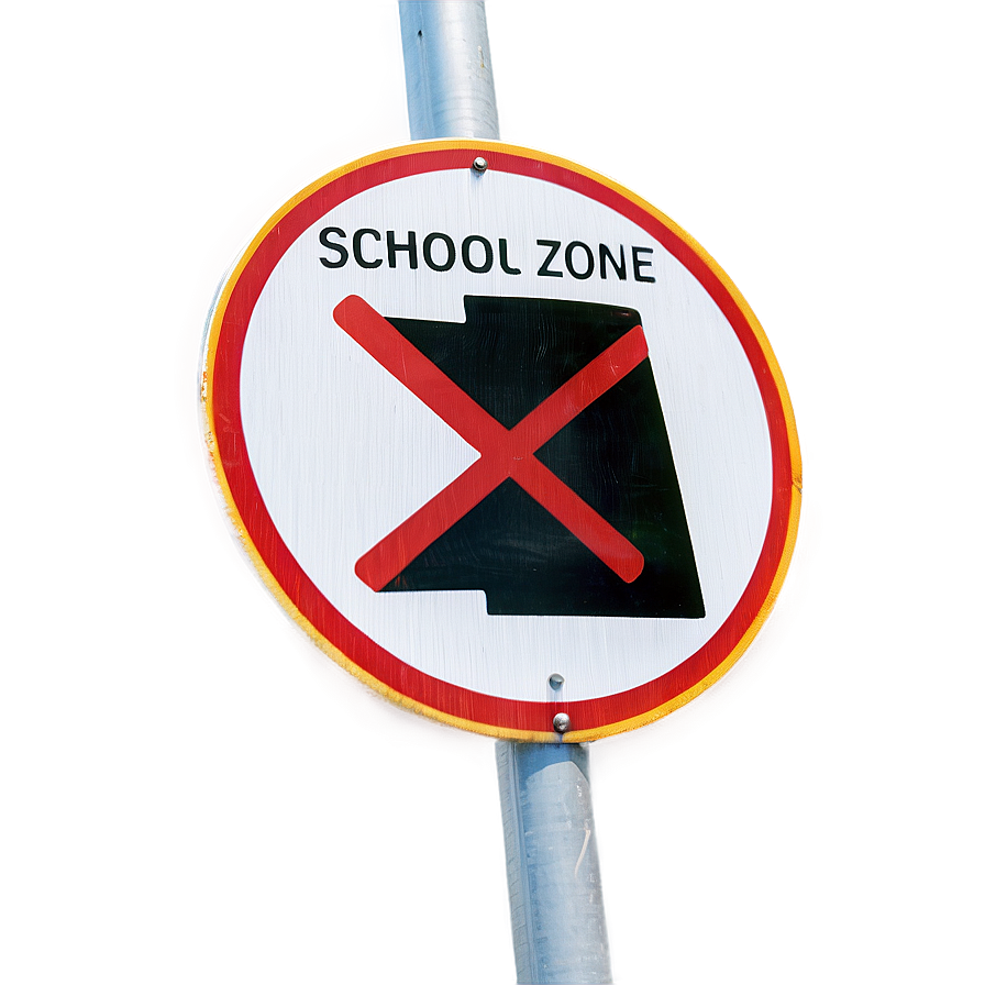 School Zone Warning Png 05252024 PNG image