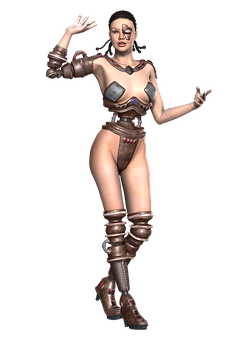 Sci Fi Female Character Pose PNG image