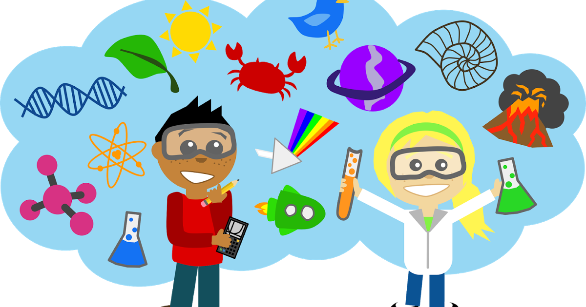 Science Themed Cartoon Characters PNG image