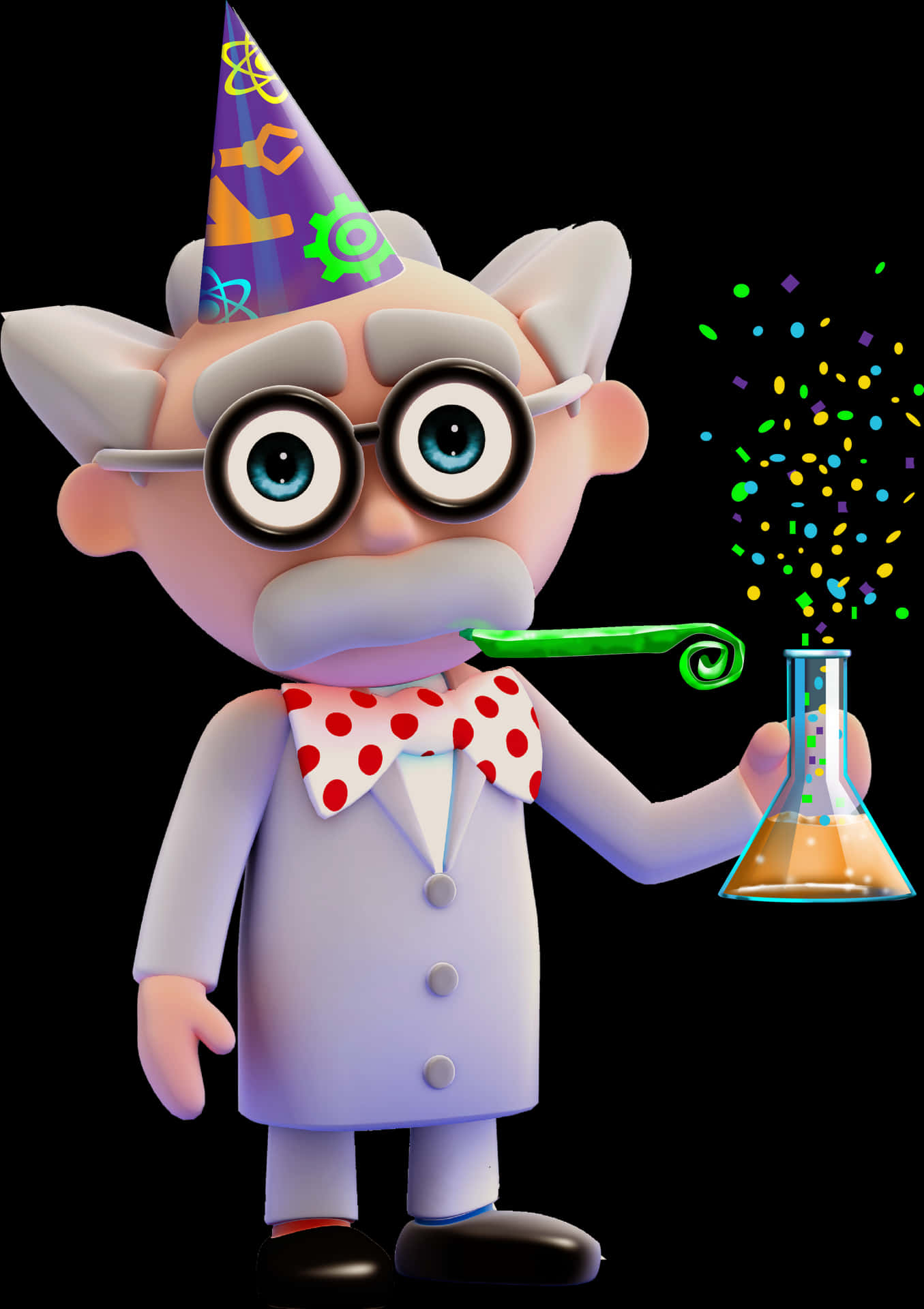 Scientist Celebration Party Hat PNG image