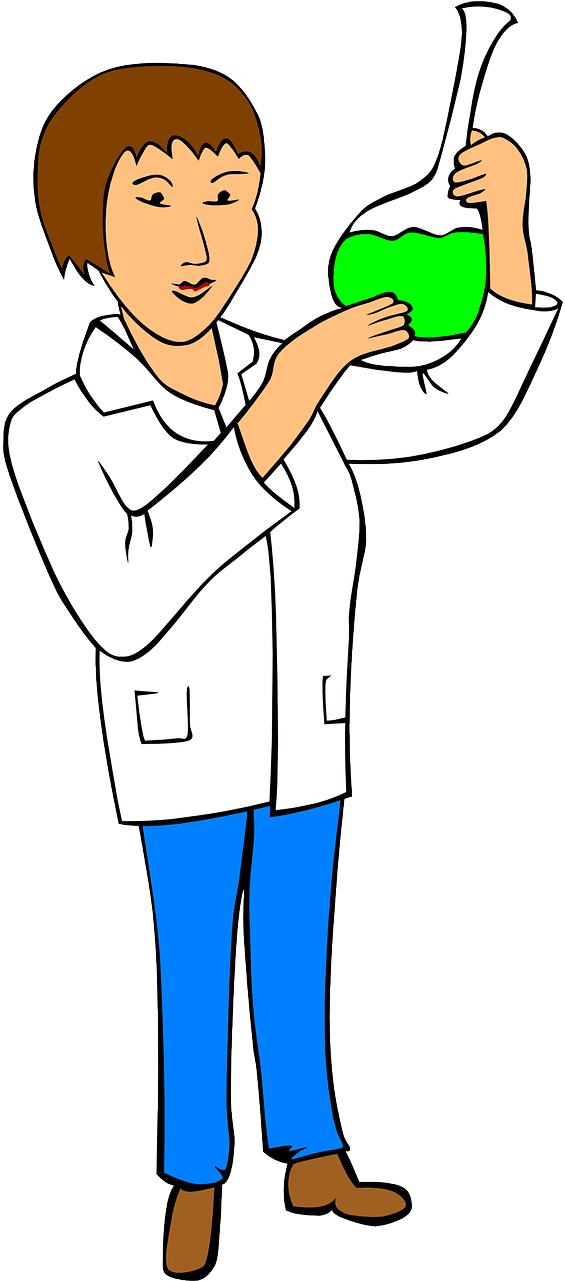 Scientist_ Holding_ Green_ Chemical_ Flask PNG image