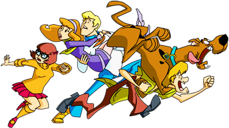 Scooby Doo And Friends Running PNG image