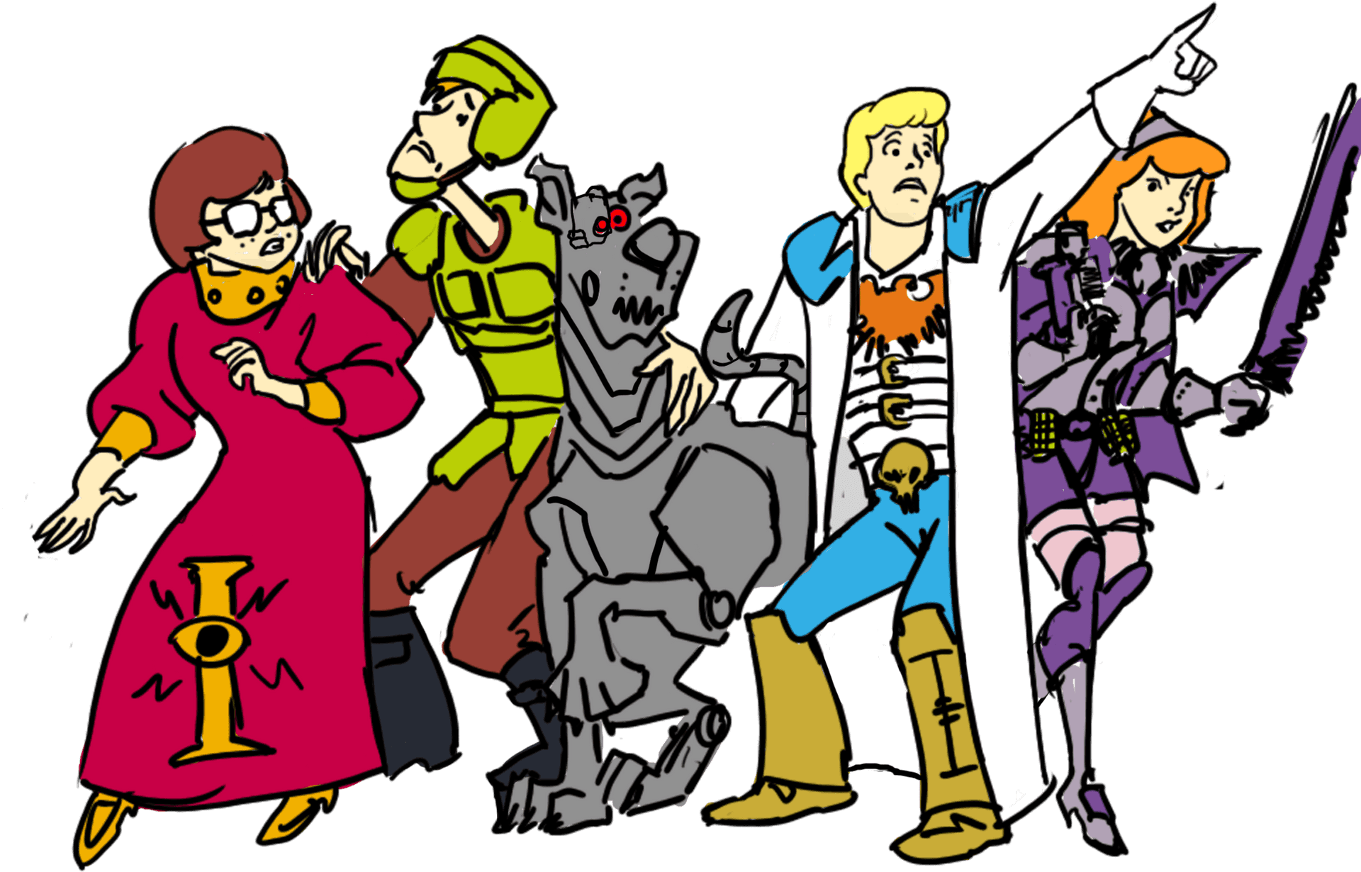 Scooby Dooand Friends Fantasy Quest PNG image