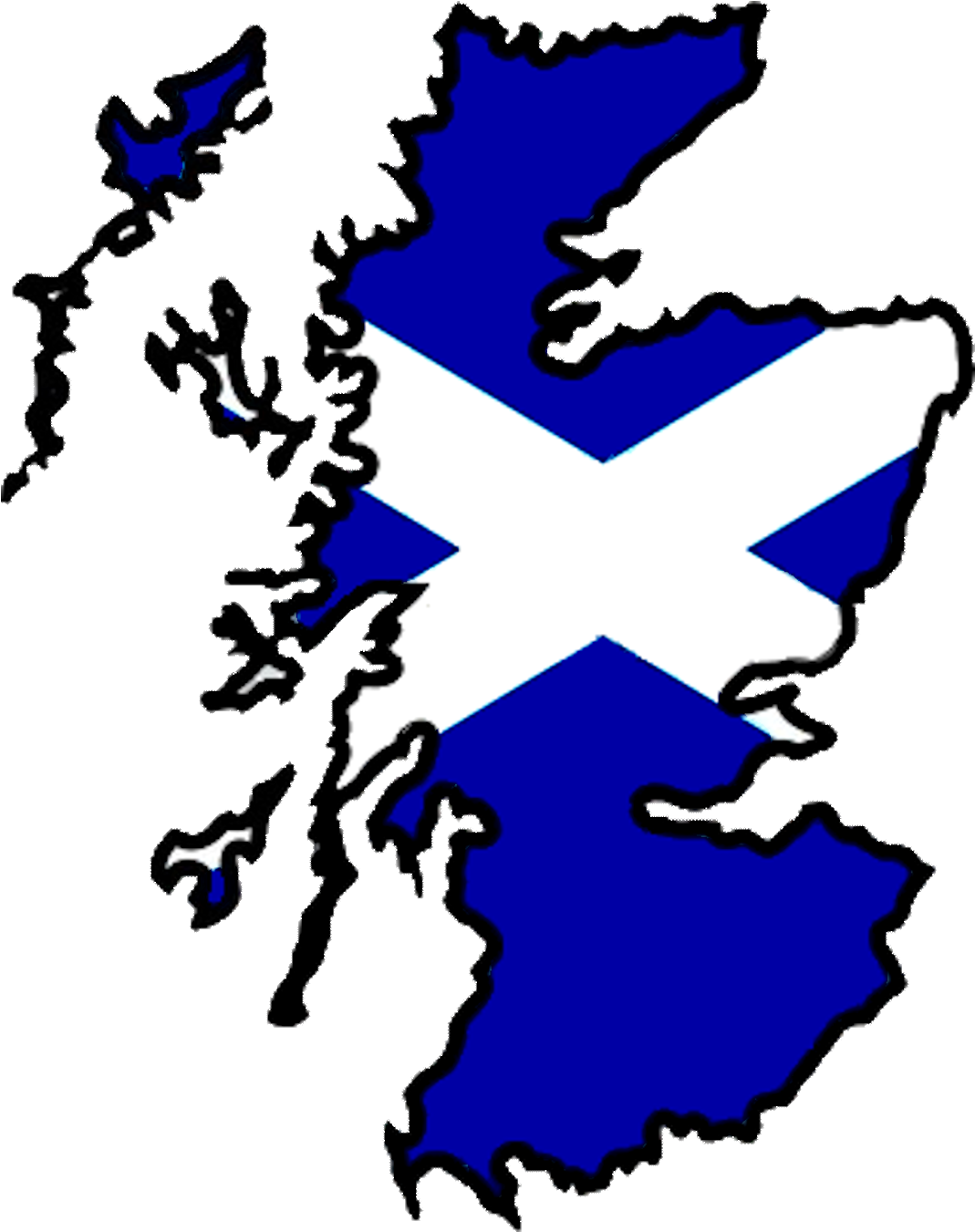 Scotland Mapwith Flag PNG image