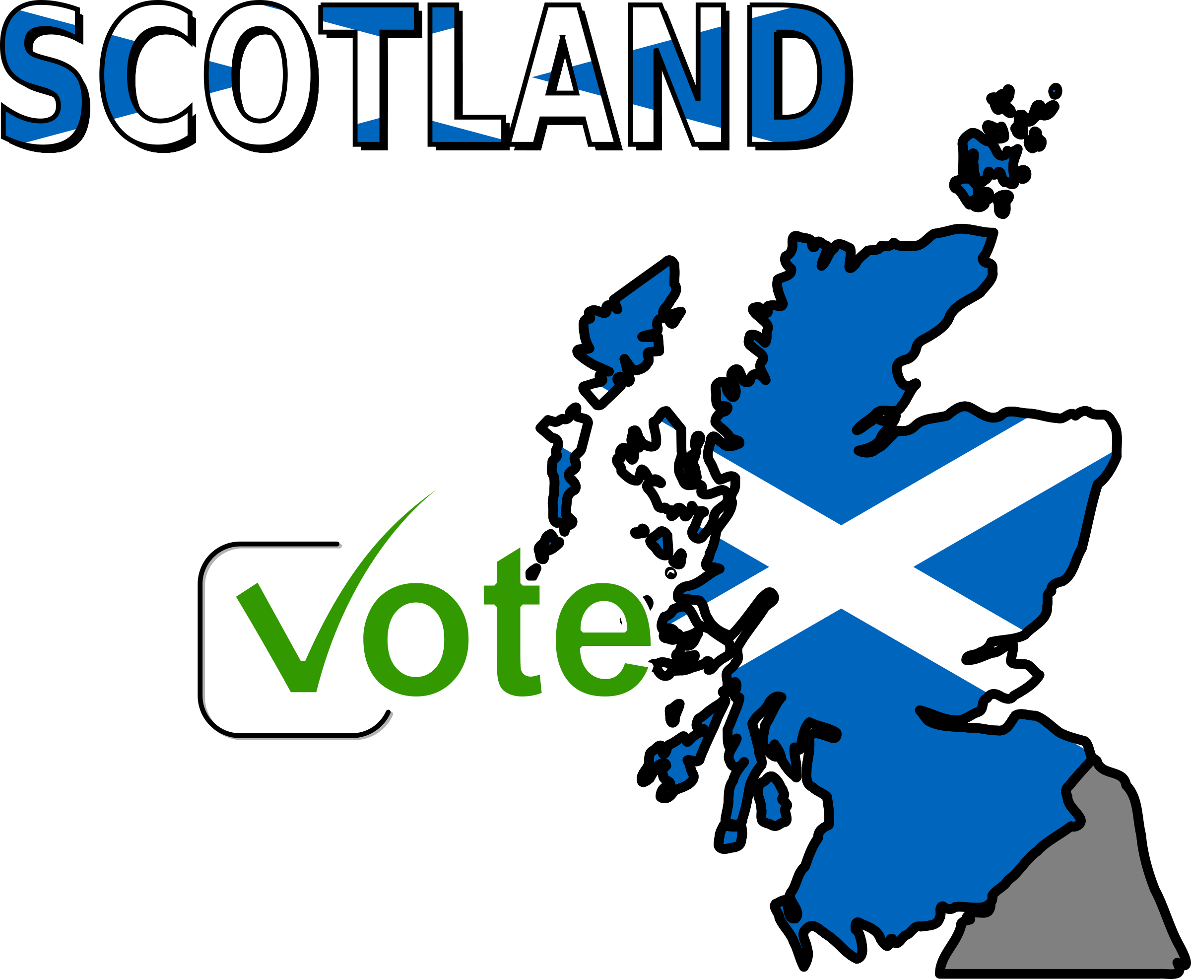 Scotland Vote Map Illustration PNG image