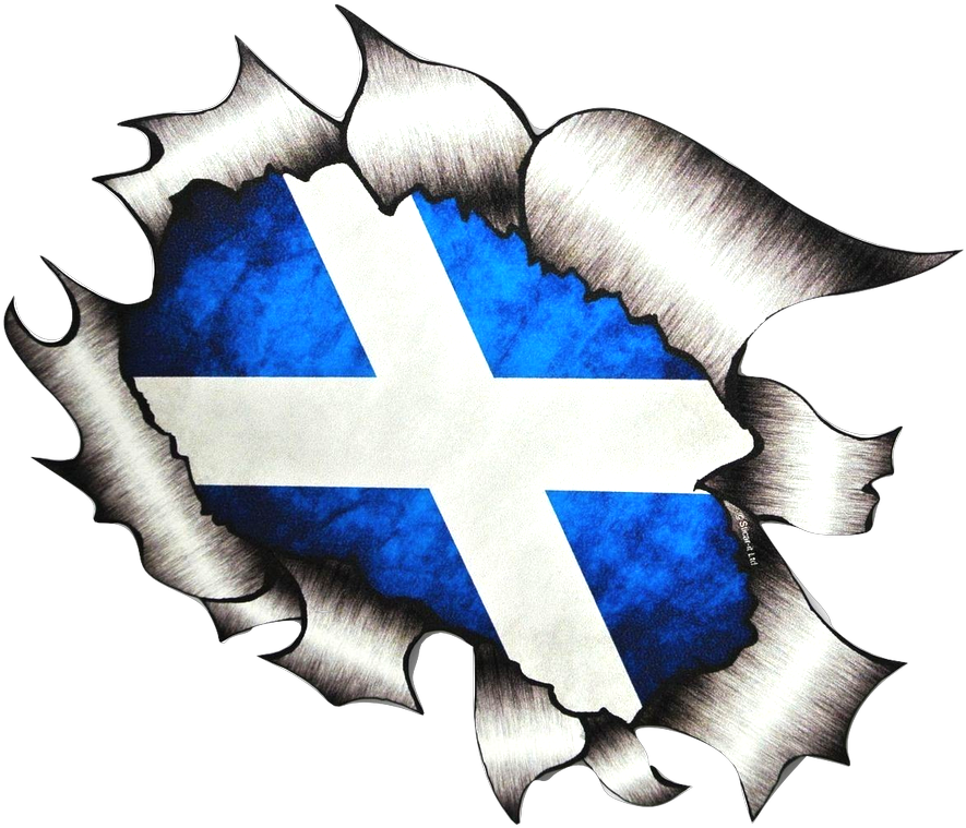 Scottish Flag Torn Effect PNG image